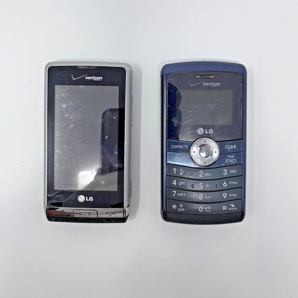 Lot of 2 Vintage LG Qwerty and Touchscreen Phones Verizon Bundle Please Read - Picture 1 of 8